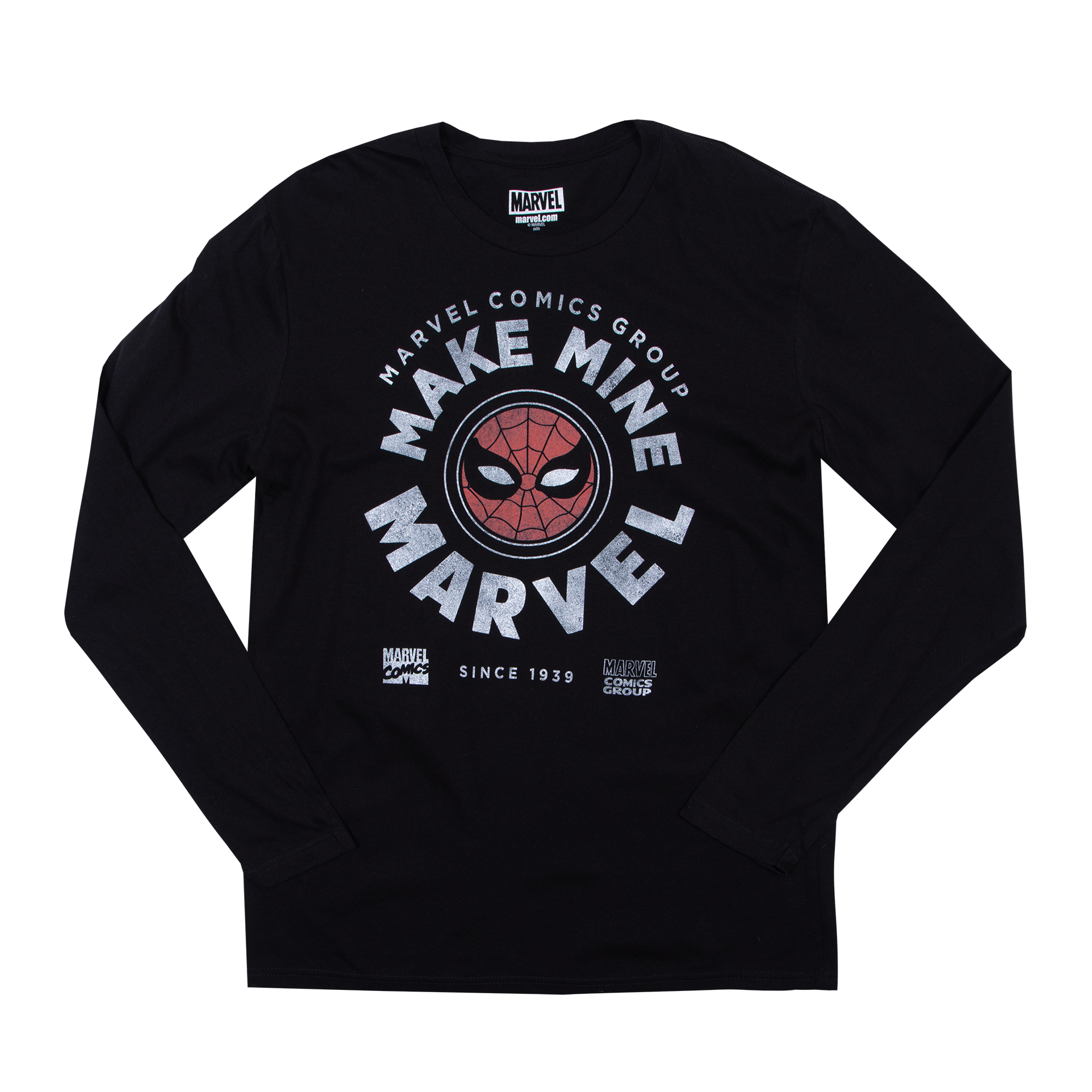 MARVEL COMICS VINTAGE SPIDEY BLACK LONG SLEEVE
