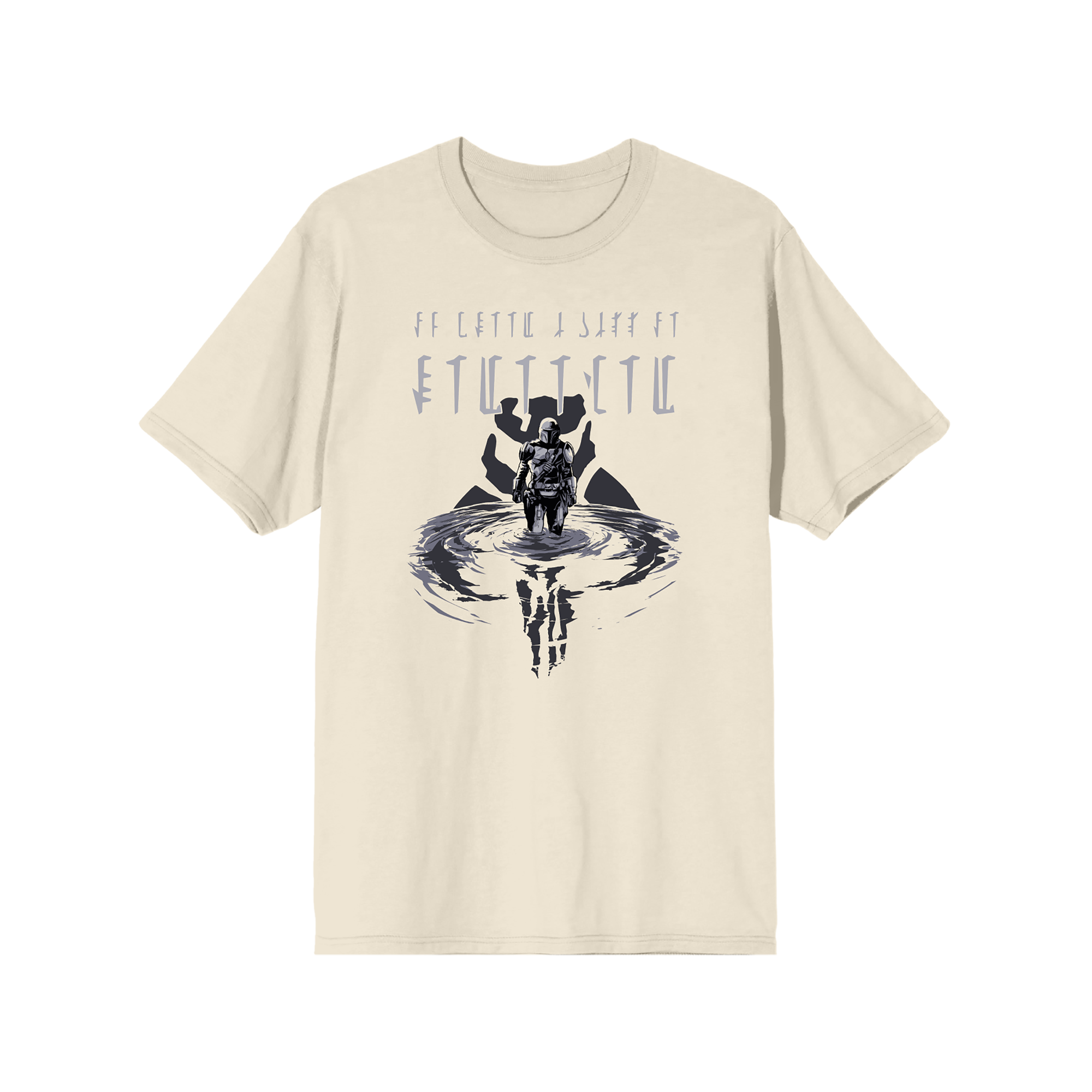 LIVING WATERS WITH MYTHOSAUR SYMBOL NATURAL TEE