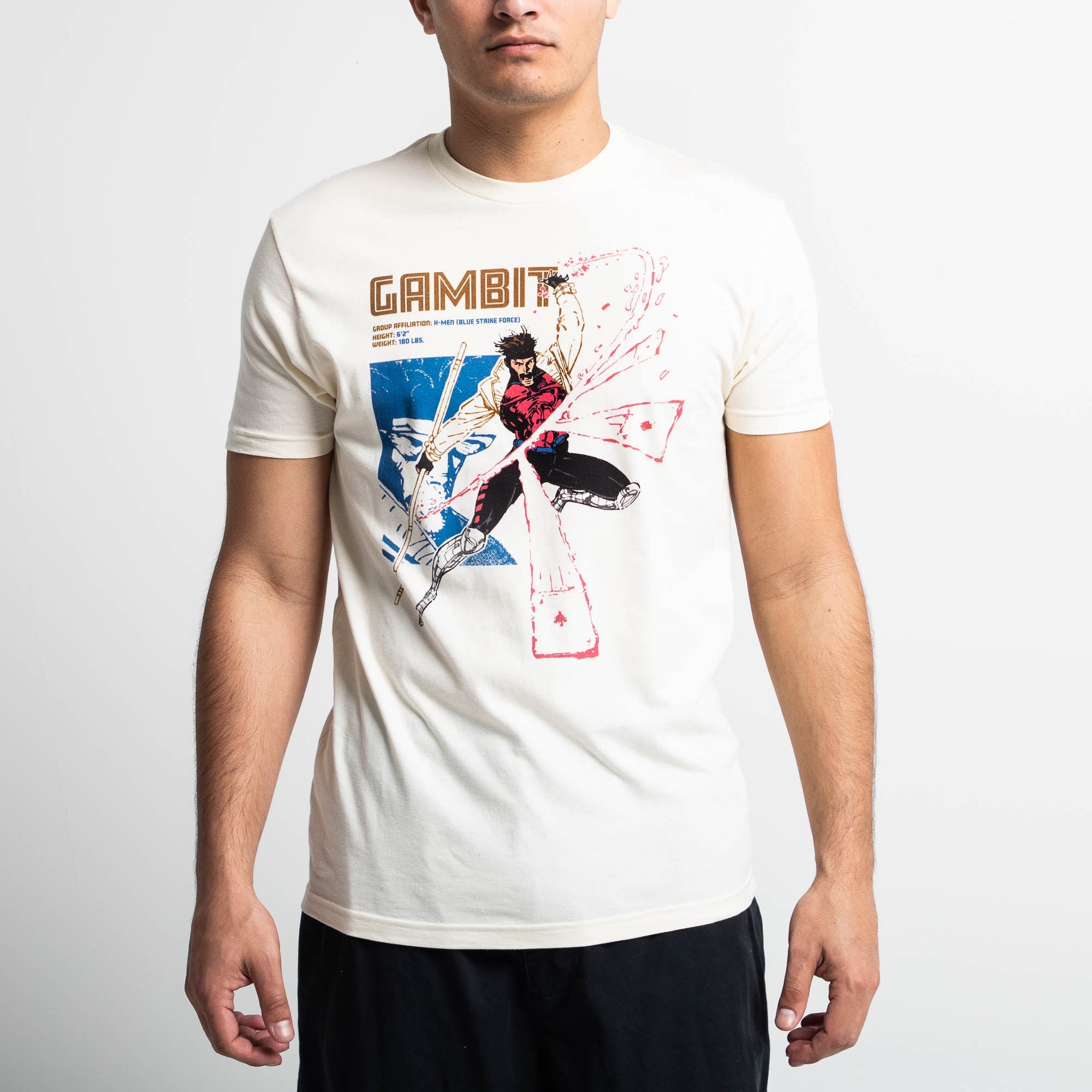 GAMBIT THROWING CARDS NATURAL TEE