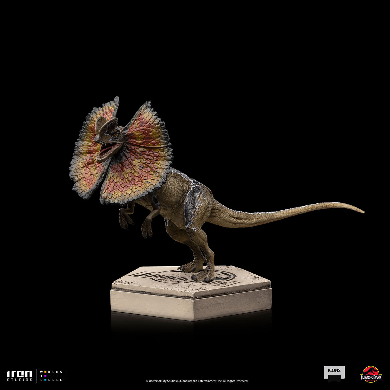 Statue Dilophosaurus - Jurassic Park - Icons - Iron Studios